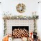 Autumn Pumpkin & Eucalyptus Fall Wreath – Thanksgiving Front Door Wreath with Berries, Lamb Ear Leaves, Pinecones & Grapevine Base for Home Porch & Wall Decor